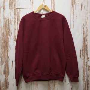 Basic Uni-sex Comfy Red Crew Neck